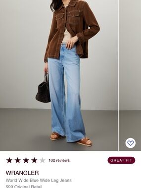 Wrangler Light Blue Wide-Leg Jeans